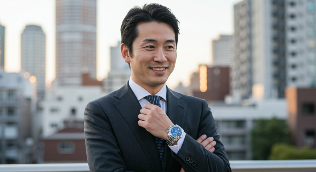 デイトナを着用する男性