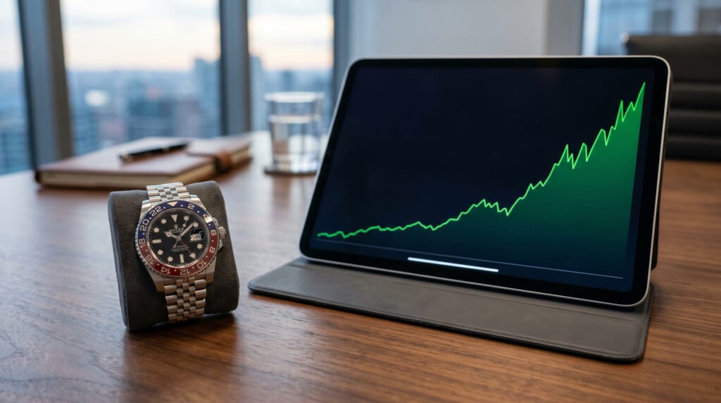 GMTマスターⅡと価格チャート