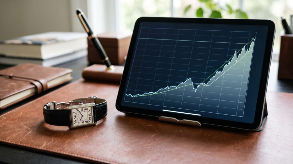 カルティエのタンクと価格チャート