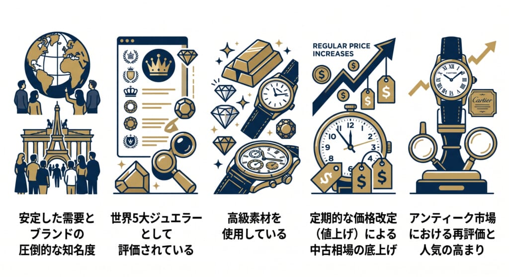 カルティエ腕時計の資産価値が高い理由