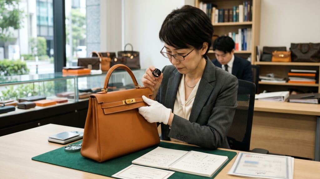 ケリーを鑑定している女性