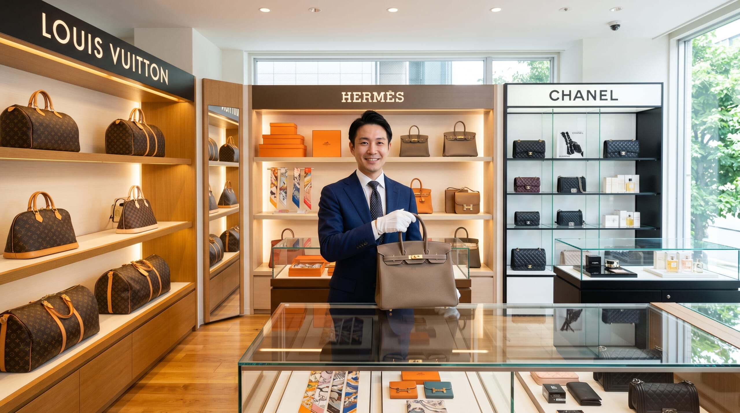 ハイブランドの並行輸入店（ルイヴィトン・エルメス・シャネル）