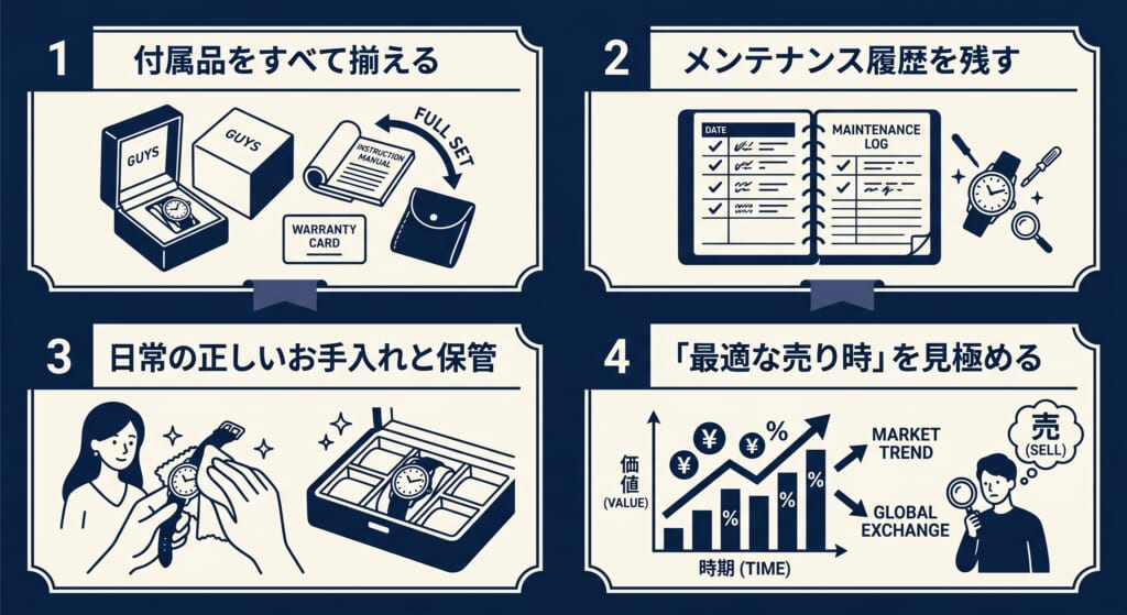 レディース腕時計の資産価値を高く保つための保管・売却のコツ