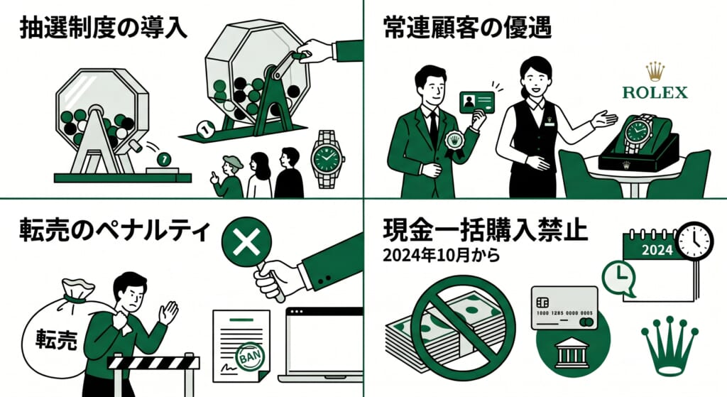 ロレックスが行っている4つの転売対策