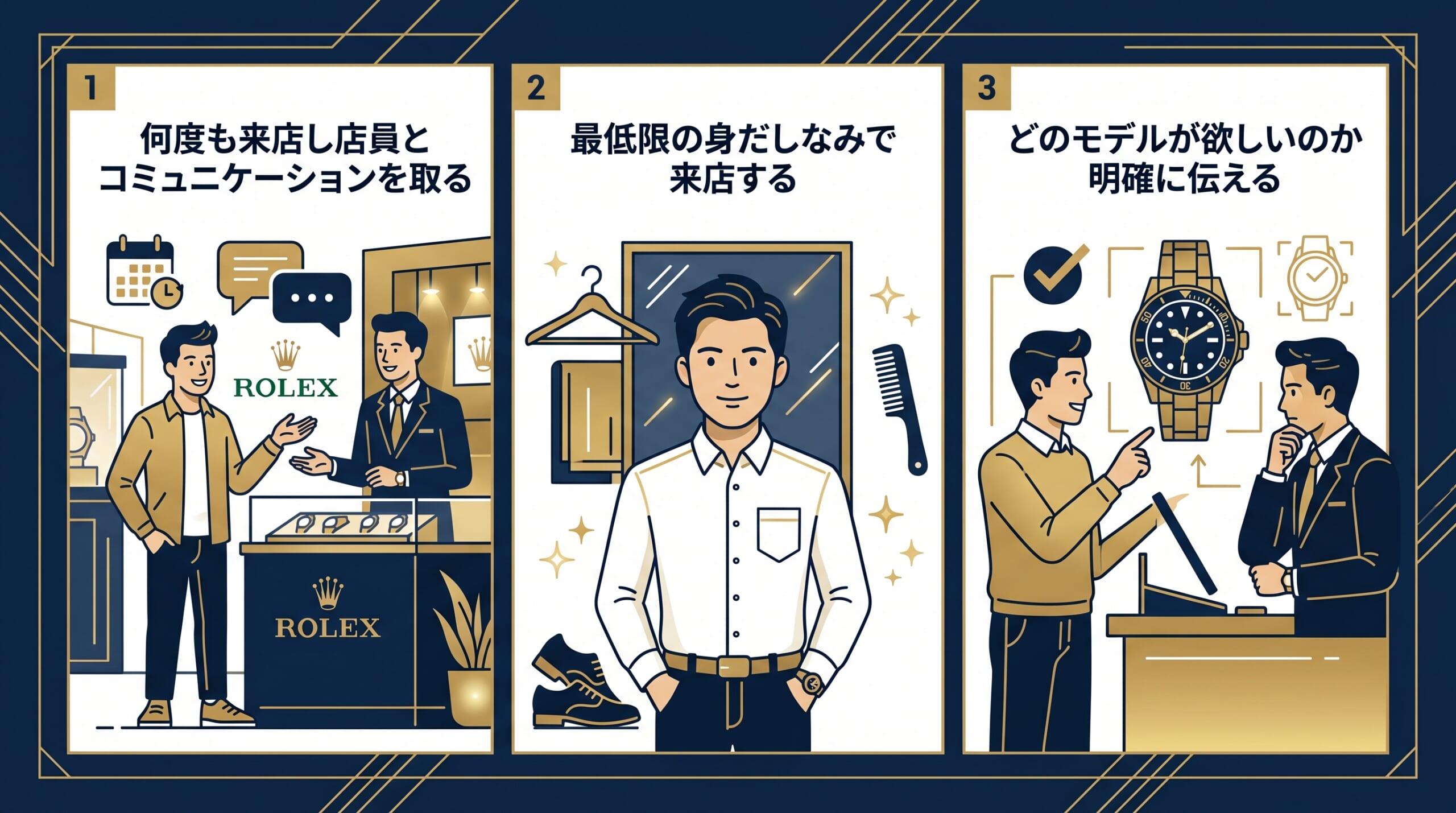 ロレックスを正規店で購入するポイント