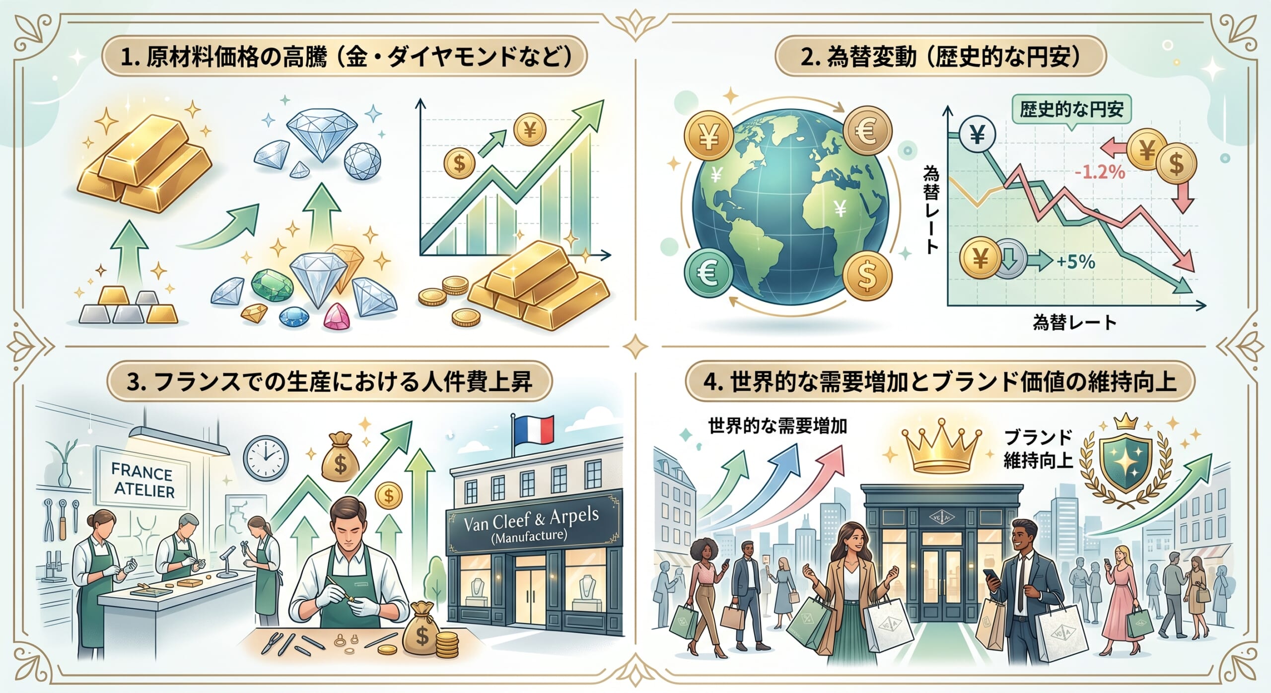 ヴァンクリーフが値上げを繰り返す4つの理由