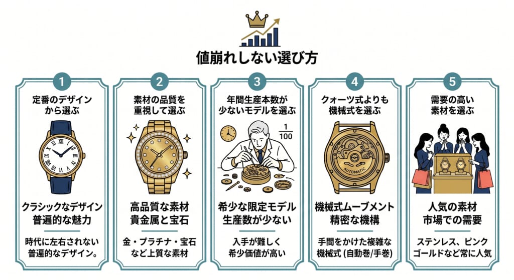 値崩れしないレディース腕時計の選び方
