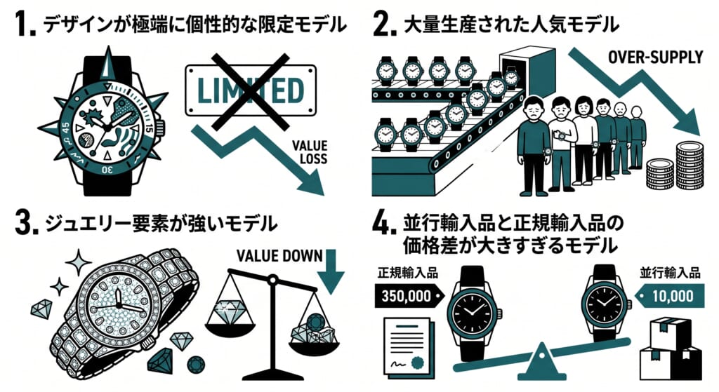 値崩れしやすい買ってはいけない高級時計とは？