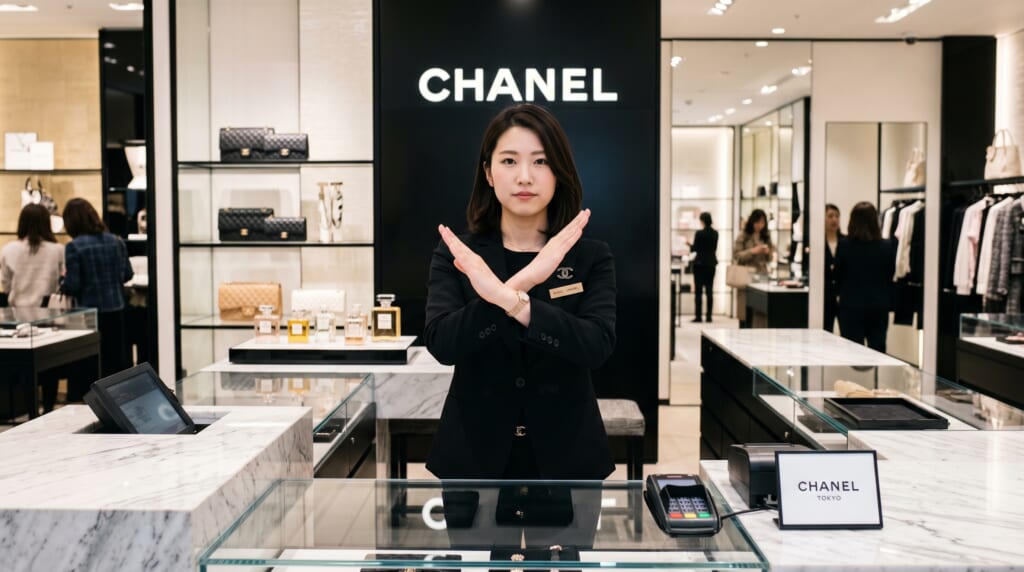 断るシャネル店員