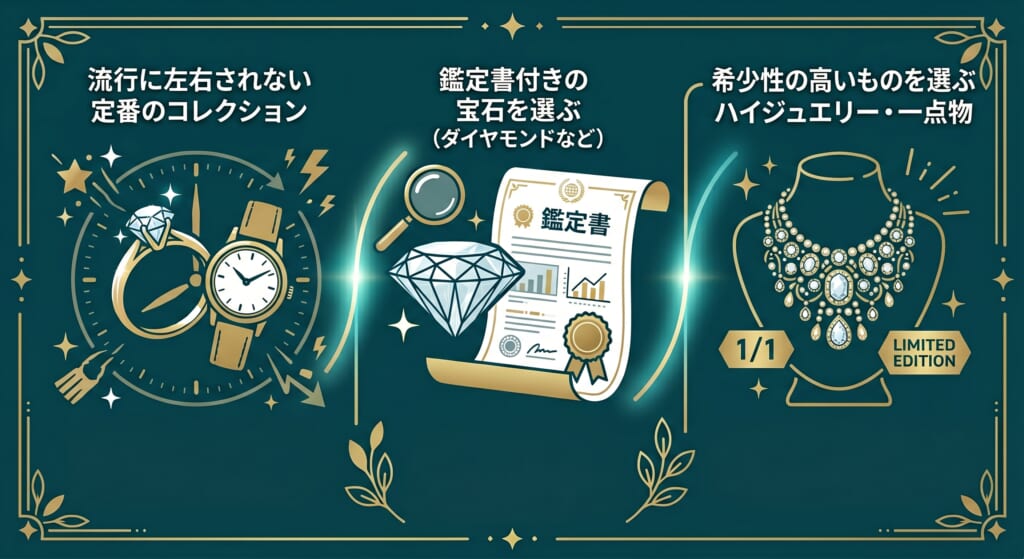 資産価値の高いジュエリーを見極める選び方のポイント