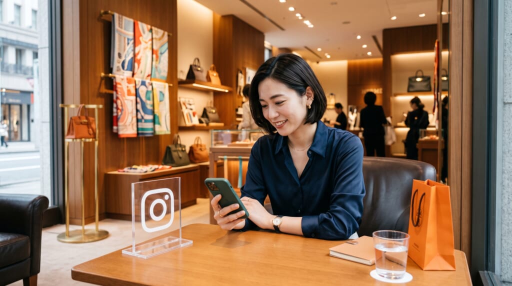 SNSで交流するエルパト女性