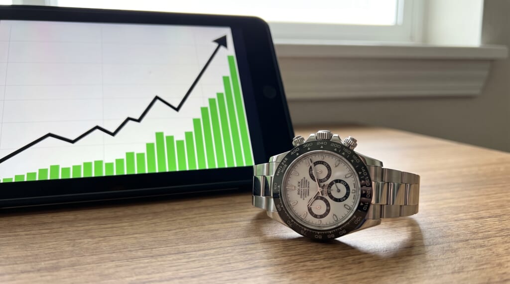デイトナと上昇する価格チャート