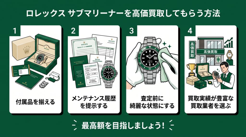 ロレックス「サブマリーナ」を少しでも高く売る方法