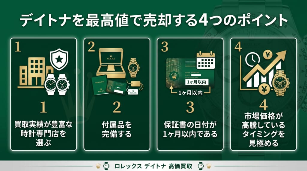 ロレックス「デイトナ」を最高値で売却する4つのポイント