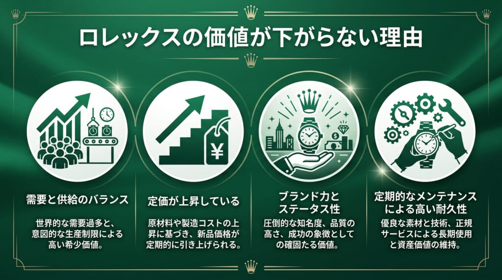 ロレックスの価値が下がらない理由