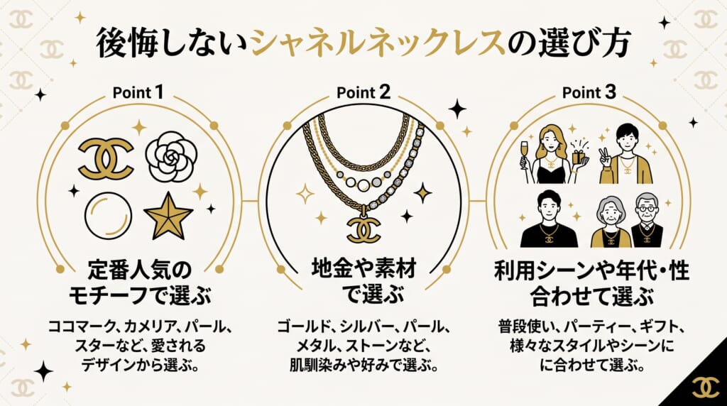 後悔しないシャネルネックレスの選び方