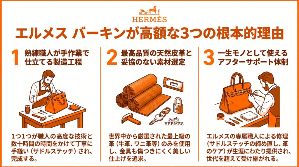 エルメスのバーキンが高額な3つの根本的理由
