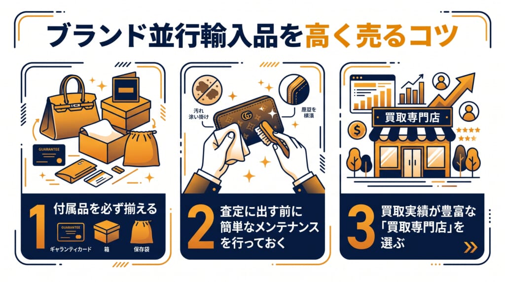 ブランドの並行輸入品を高く売るための3つのコツ