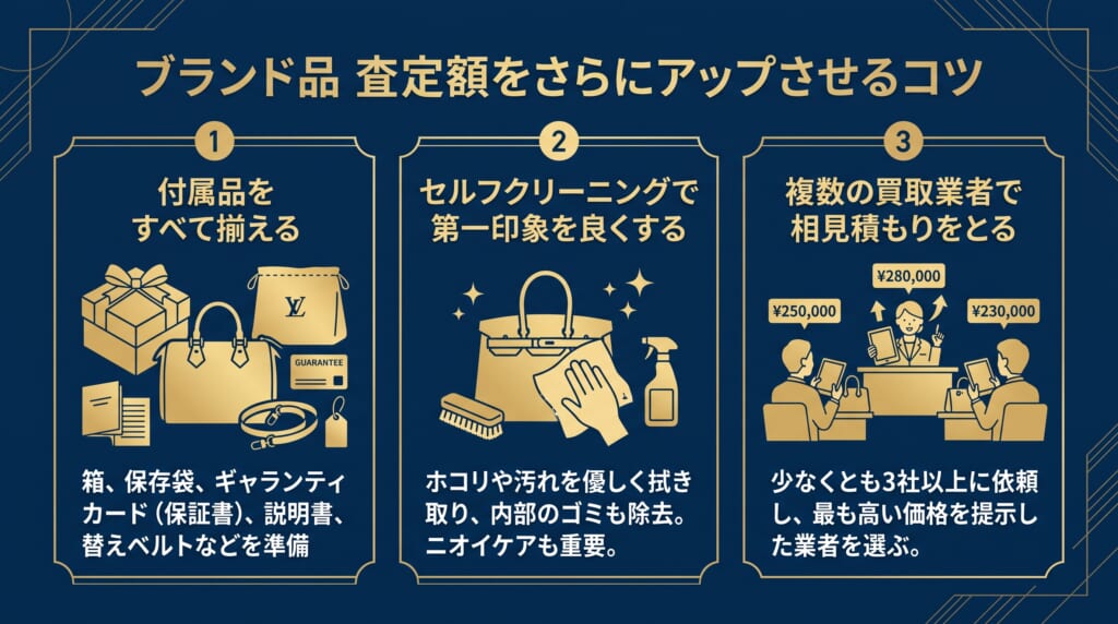 ブランド品の査定額をさらにアップさせる3つのコツ