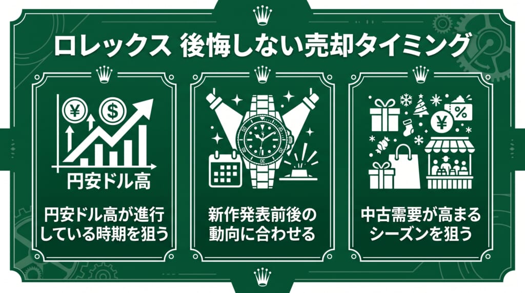 ロレックスの後悔しない売却タイミング