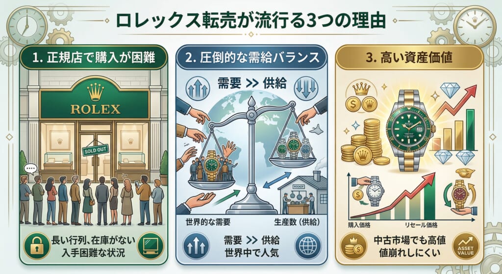 なぜロレックスの転売は流行っているのか？儲かる理由