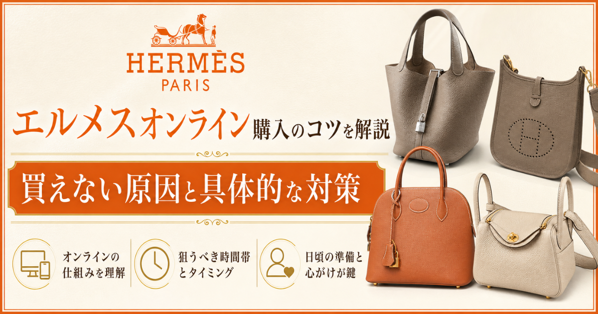 エルメスオンライン購入のコツを解説！買えない原因と具体的な対策