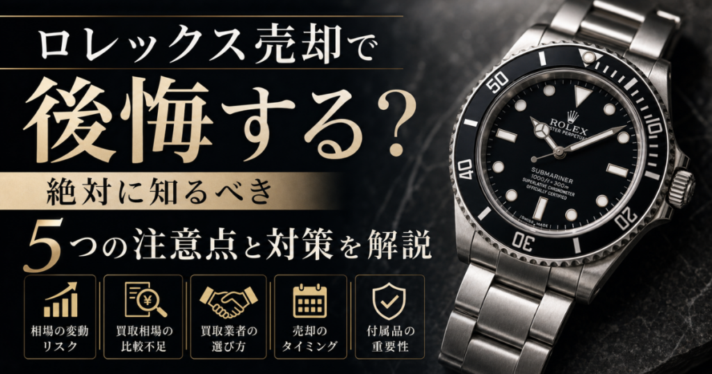 ロレックス売却で後悔する？絶対に知るべき5つの注意点と対策を解説