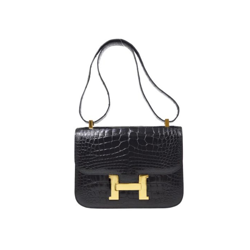 エルメス　コンスタンス　アリゲーター　黒　ブラック　ノアール