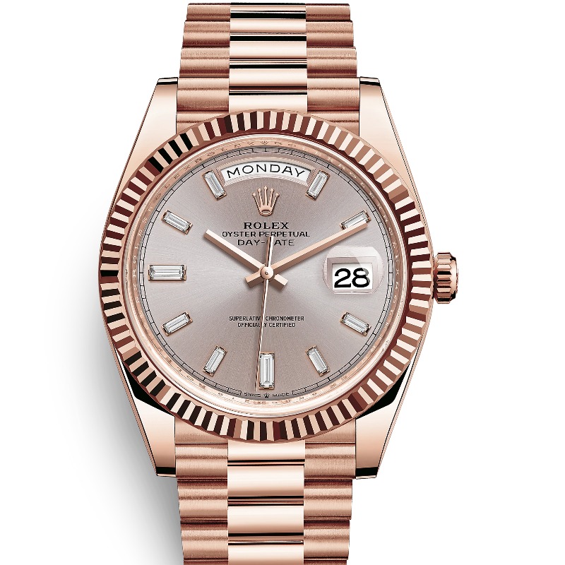 ロレックス デイデイト40 228235A サンダスト 10Pダイヤ