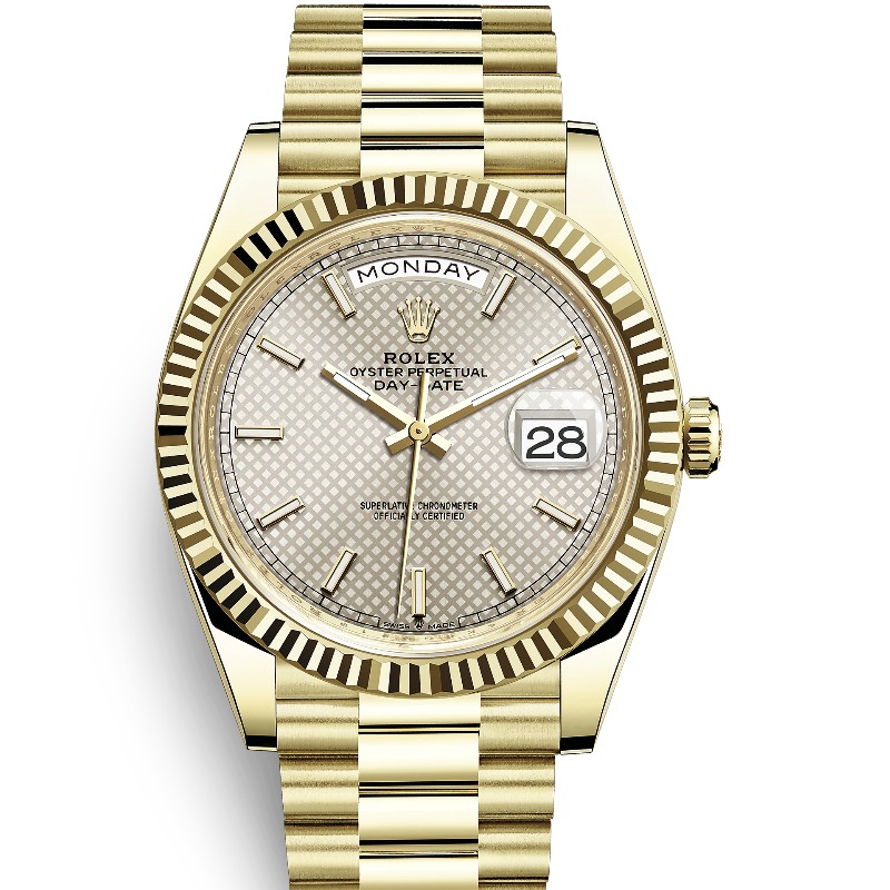 ロレックス　デイデイト40　228238　シルバー 　ダイアゴナル