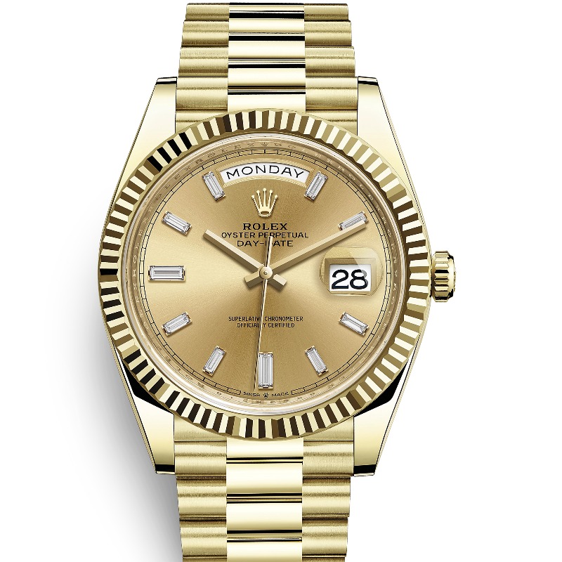  ロレックス　デイデイト40　228238A　シャンパン　10Pダイヤ
