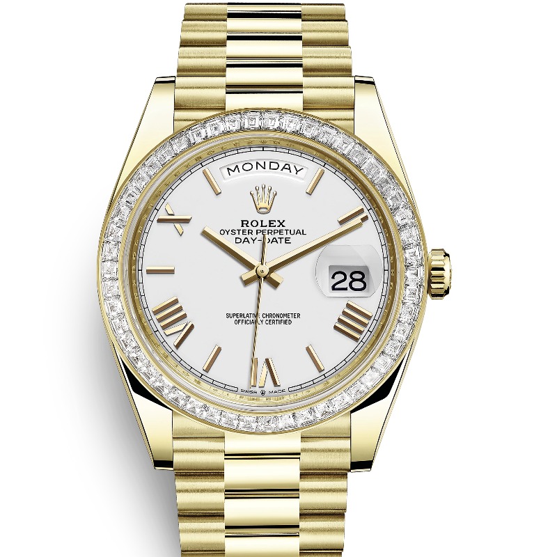 ロレックス　デイデイト40　228398TBR　ホワイト　ローマ