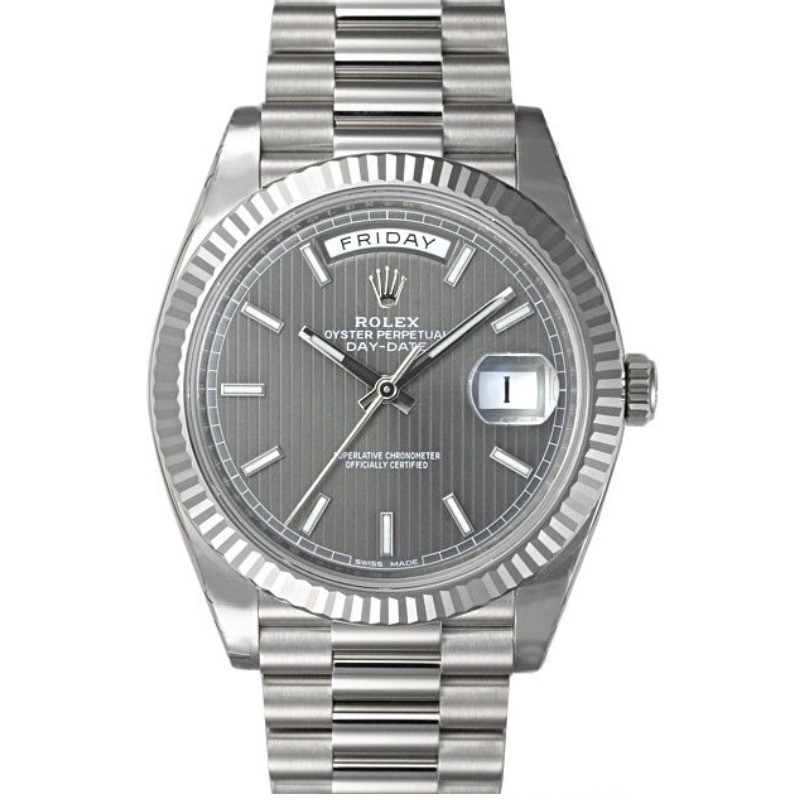 ロレックス デイデイト40 228239 買取実績紹介｜スレート ストライプ