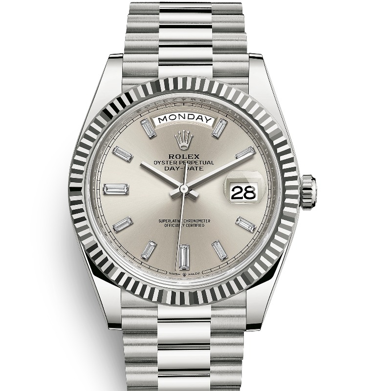 ロレックス デイデイト40 228239A 買取実績紹介｜シルバー 10Pダイヤ  