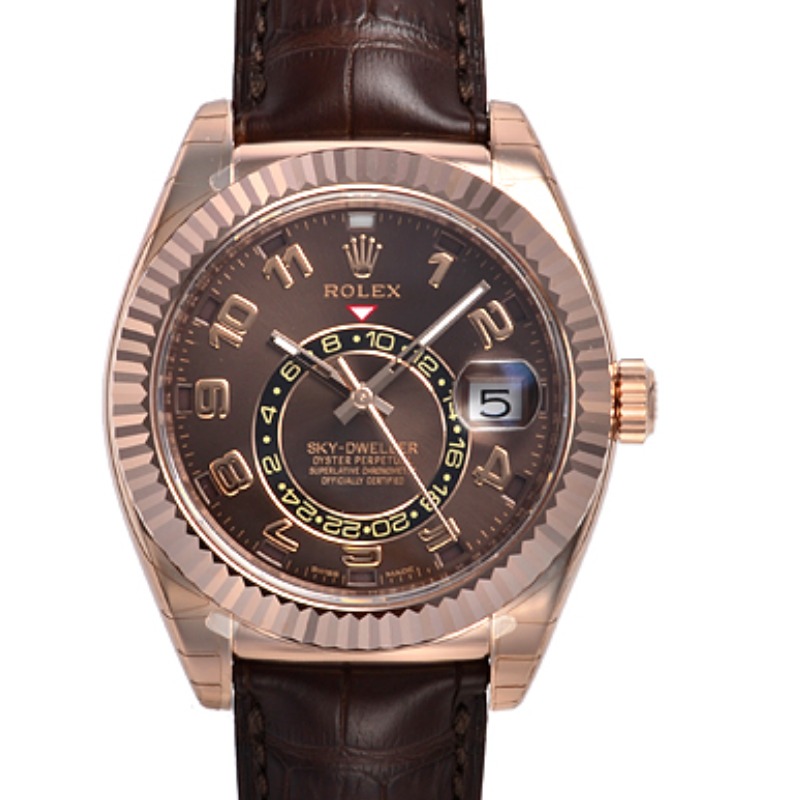ロレックス スカイドゥエラー 326135 チョコレートブラウン アラビア