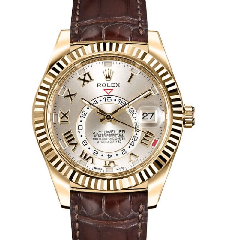 ロレックス スカイドゥエラー 326138 シルバー ローマ