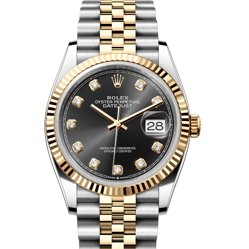 ロレックス　デイトジャスト36　126233G　ブラック　ダイヤモンド