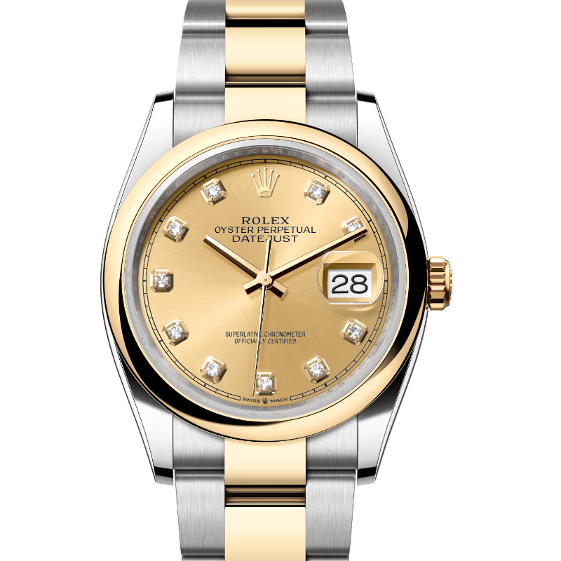ロレックス　デイトジャスト36　126203G　シャンパン　ダイヤモンド