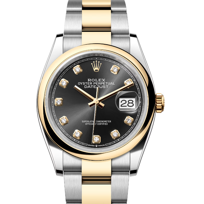 ロレックス　デイトジャスト36　126203G　ブラック　ダイヤモンド