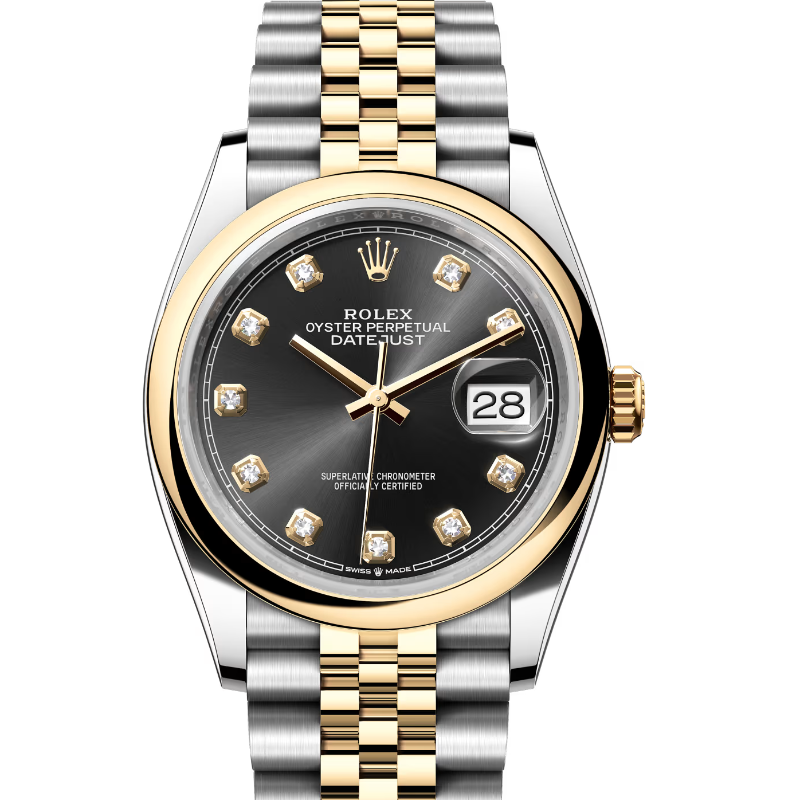 ロレックス　デイトジャスト36　126203G　ブラック　ダイヤモンド