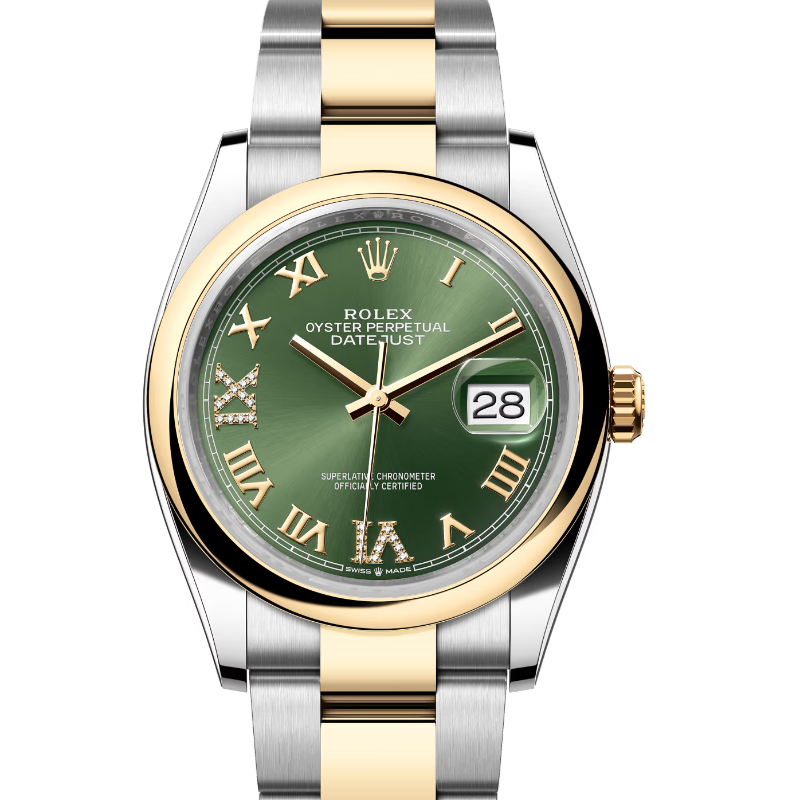 ロレックス　デイトジャスト36　126203　オリーブ