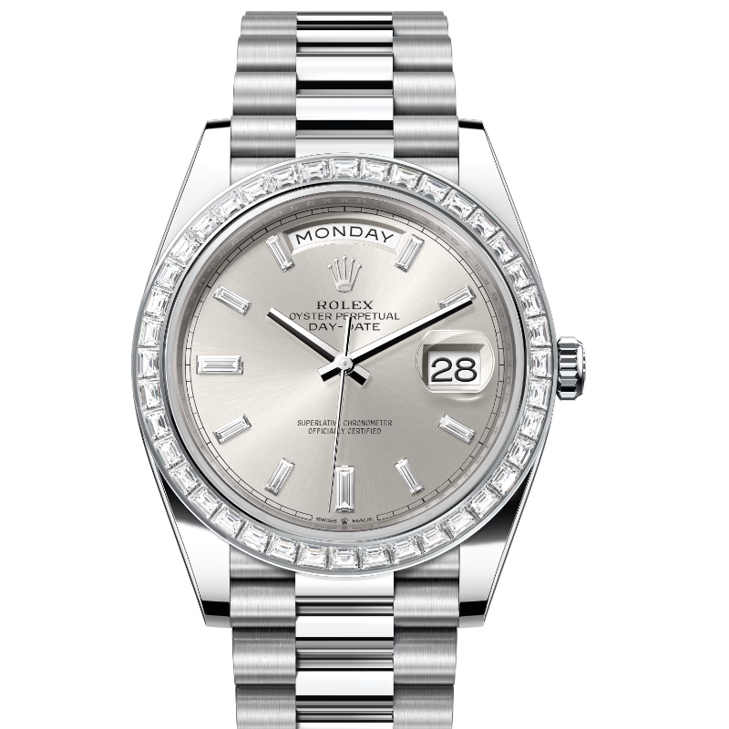 ロレックス　デイデイト40　228396TBR　シルバー　ダイヤモンド