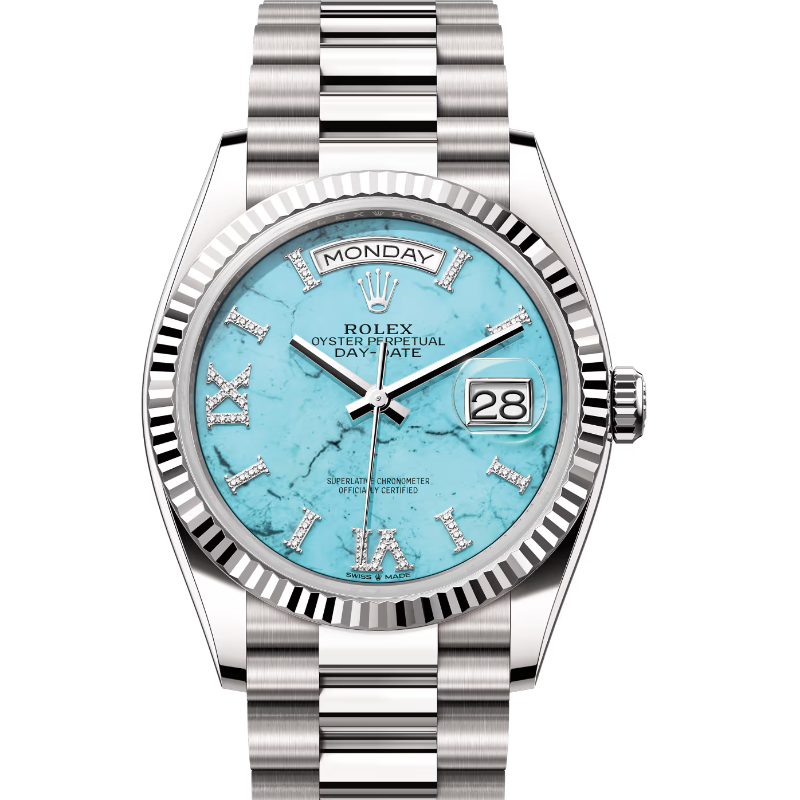 ロレックス デイデイト36 128239NA 買取実績紹介｜ターコイズ ホワイト