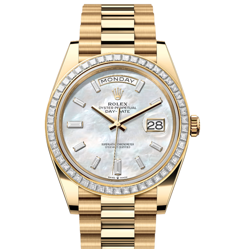 ロレックス　デイデイト40　228398TBR　ホワイトマザーオブパール　ダイヤモンド