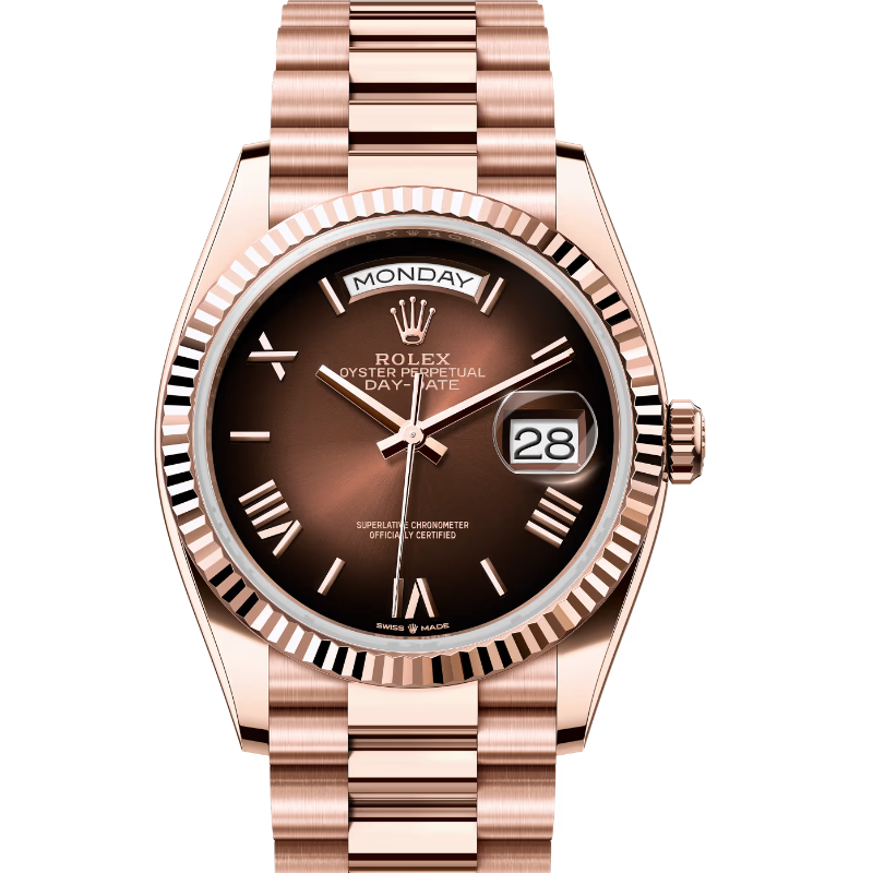 ロレックス デイデイト36 128235 ブラウンオンブレ