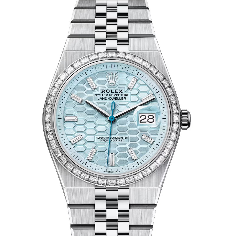 ロレックス　ランドドゥエラー36　127286TBR　アイスブルー　ハニカムモチーフ　ダイヤモンド
