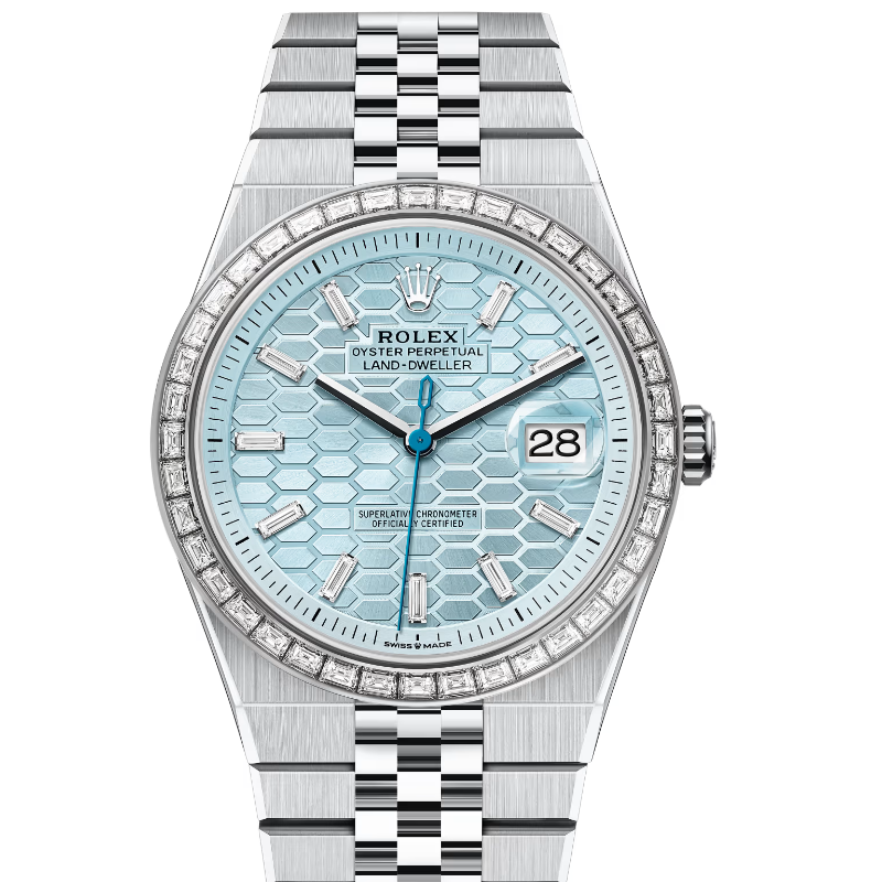 ロレックス　ランドドゥエラー40　 127386TBR　アイスブルー　ハニカムモチーフ　ダイヤモンド