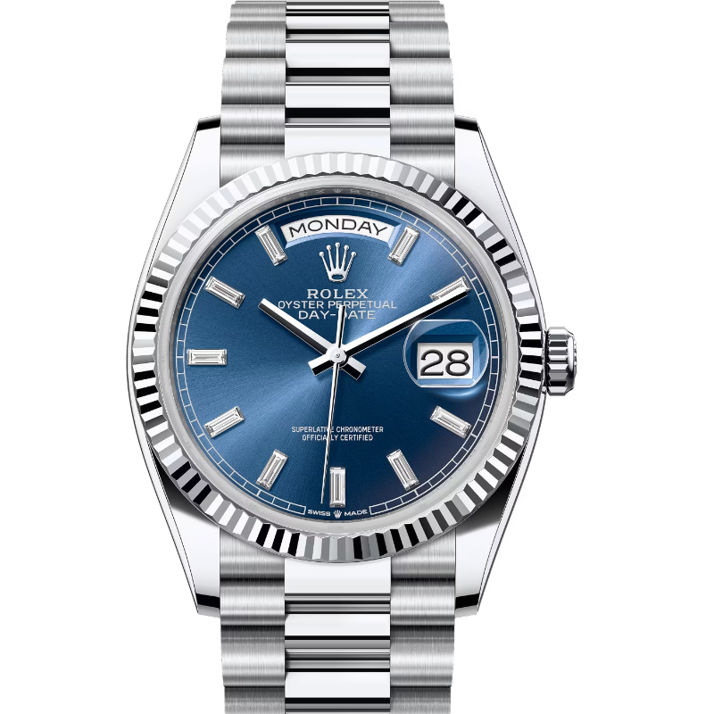 ロレックス　デイデイト36　128236　ブライトブルー