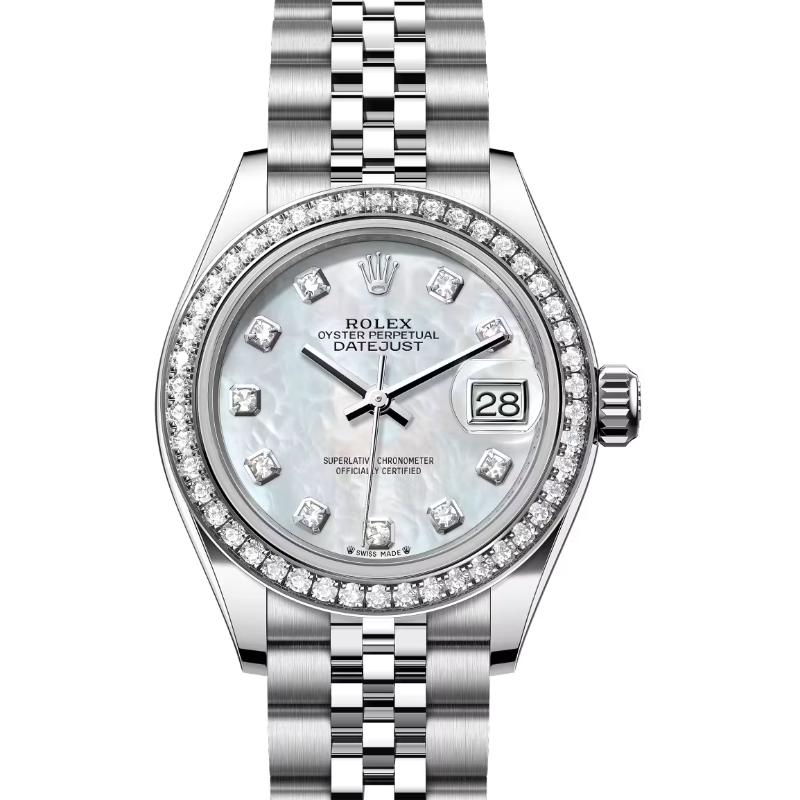 ロレックス デイトジャスト28 279384RBR ホワイトマザーオブパール ダイヤモンド