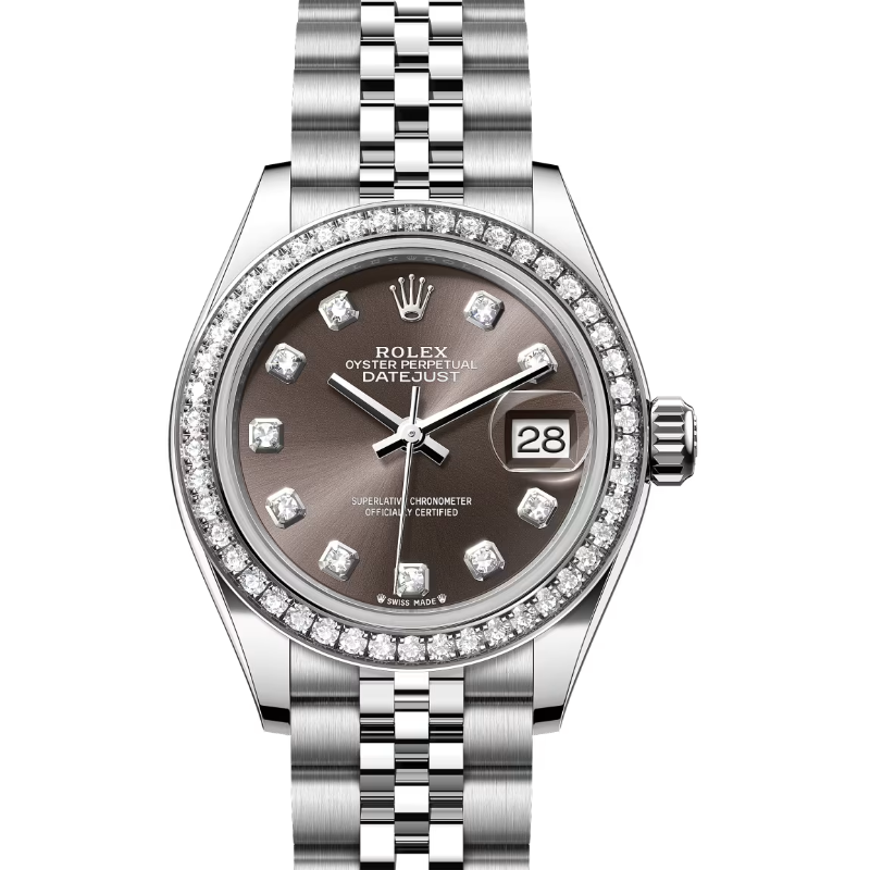 ロレックス　デイトジャスト28　279384RBR　ダークグレー　ダイヤモンド